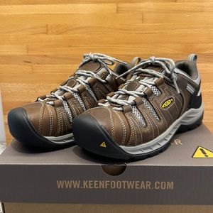 Keen Flint II Electrical Hazard EH Steel Toe Safety Shoes Women Size 9